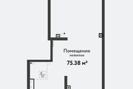 Торговое помещение 75.38 кв.м. в ЖК Ю...