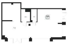 Торговое помещение 84.2 кв.м. в ЖК Ма...