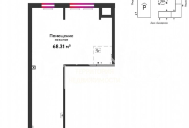 Торговое помещение 68.31м2 ЖК "Юнион"